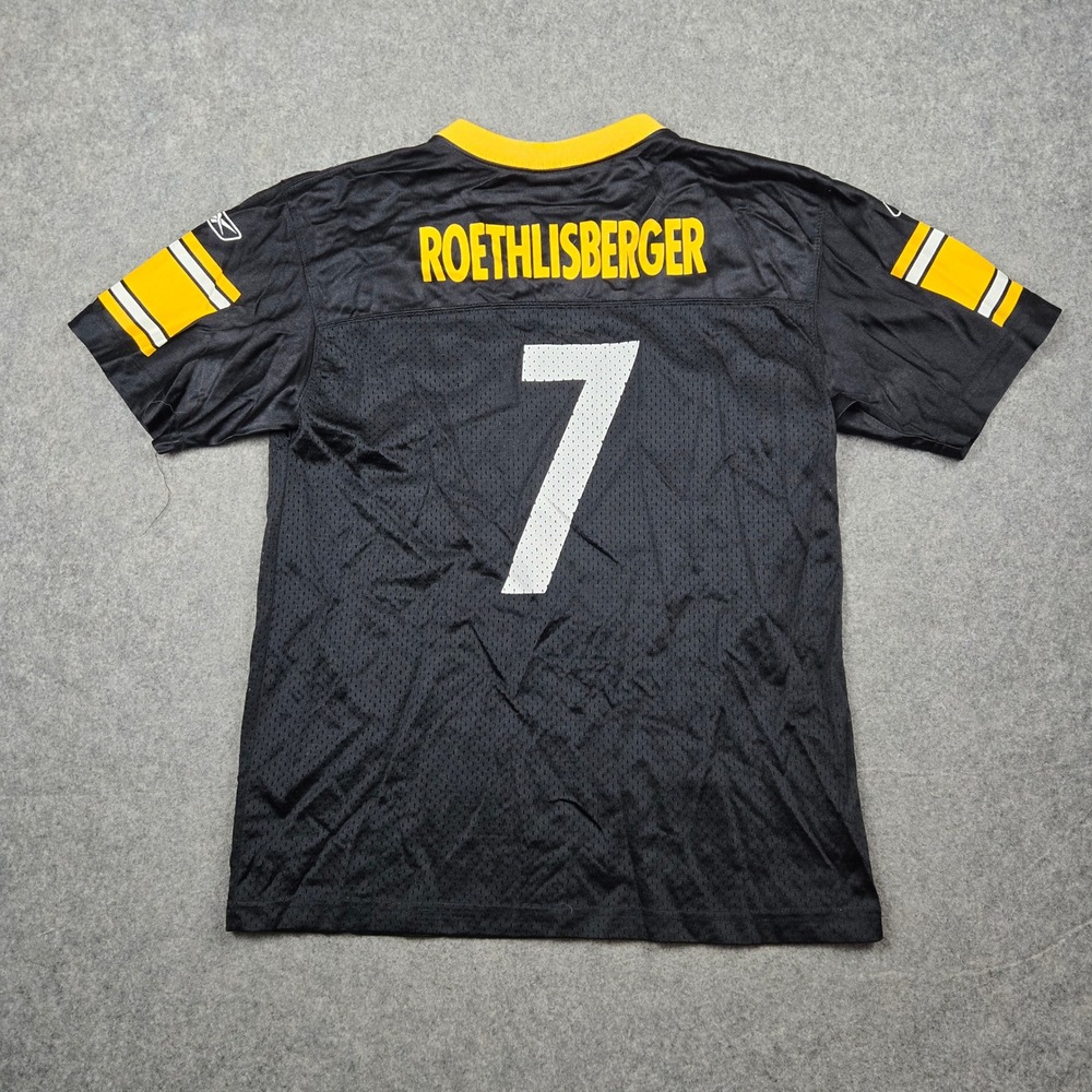 Reebok‎ Ben Roethlisberger Pittsburgh Steelers Jersey Kids XL Black NFL Football